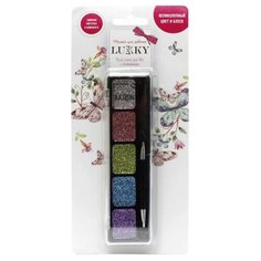 Тени для век LUCKY с блестками, яркие цвета