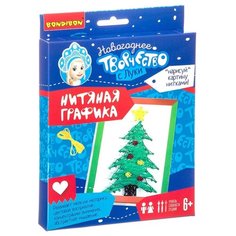 BONDIBON Картина из ниток Новогодняя Ёлочка (ВВ3078)