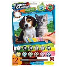Danko Toys Картина по номерам "Лучшие друзья" 21х30 см (KN-03-10)