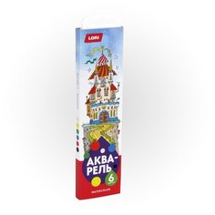 LORI Акварельные краски 6 цветов без кисти (Ал-001)