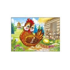 Пазл Рыжий кот Курочка Ряба (П-9949), 12 дет.