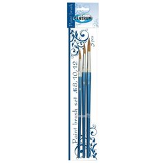 Набор кистей CENTRUM овца (№8, №10, №12), круглая, короткая ручка, 3 шт.