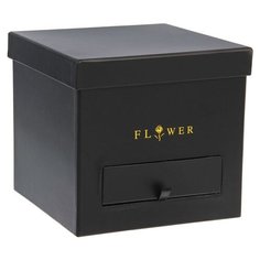Коробка подарочная Yiwu Zhousima Crafts для цветов 20 х 20 х 19 см 2489211 черный