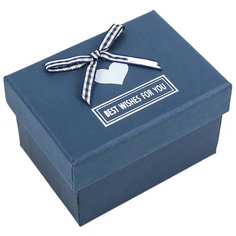 Коробка подарочная Yiwu Zhousima Crafts С любовью 10 х 6.5 х 7.5 см синий