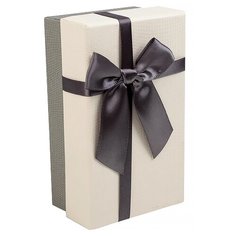 Коробка подарочная Yiwu Zhousima Crafts с бантом 15 х 6 х 9 см серый