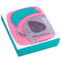 Коробка подарочная Yiwu Zhousima Crafts Слон 12 х 3.5 х 14см розовый/голубой