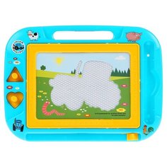 Доска для рисования детская Играем вместе Синий трактор (HS8006KSBT) голубой/желтый