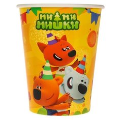 Играем вместе Стаканы одноразовые бумажные Ми-ми-мишки (6 шт.) желтый