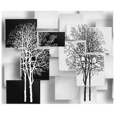 Фотообои флизелиновые Design Studio 3D Деревья в стиле модерн 3х2.5м Деревья в стиле модерн