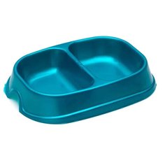 Миска Сима-ленд для кошек и собак 20.5×15.5×3.5 см 2 х 200 мл бирюзовый