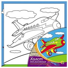 Рыжий кот Картина по контурам "Самолетик" 15х15 см (Х-9823)