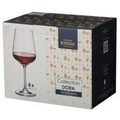 Crystalite Bohemia Набор бокалов Dora Red Wine 6 шт. 450 мл прозрачный