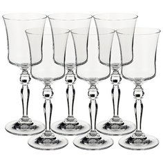 Crystalite Bohemia Набор бокалов для вина Грация 6 шт, 185 мл прозрачный