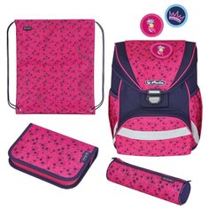Herlitz Ранец Ultralight Plus Stars с наполнением (50026814), синий/розовый