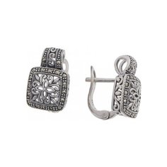 МАРКАЗИТ Серьги с марказитами из серебра HE1064