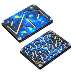 Головоломка Мастер игрушек Лабиринт с шариком. Телепорт (двусторонний) синий