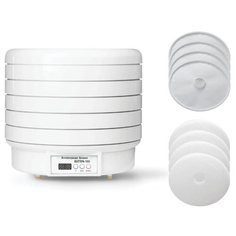 Сушилка ВолТера 1000 Люкс с таймером (с 4 сетчатыми и 4 поддонами для пастилы) белый