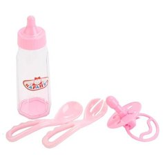 Набор для кормления Карапуз Набор для пупса 4 предмета B1515003-RU розовый