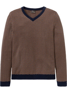 Пуловер с V-образным вырезом Bonprix