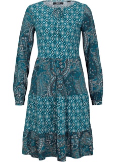 Трикотажное платье с узором Bonprix