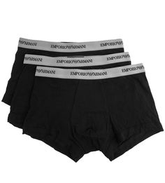 Комплект из трех черных трусов-боксеров Emporio Armani