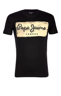 Хлопковая футболка с принтом Pepe Jeans