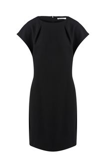 Черное платье с короткими рукавами Zarina