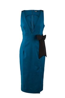 Приталенное платье-сарафан с разрезом D&M by 1001 Dress