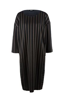 Черное трикотажное платье в полоску Parole by Victoria Andreyanova