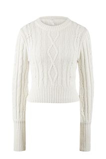 Белый свитер из хлопка с косами Befree