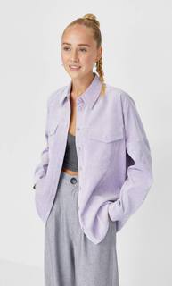 Stradivarius Вельветовая Куртка-Рубашка Женская Коллекция Multicolor M