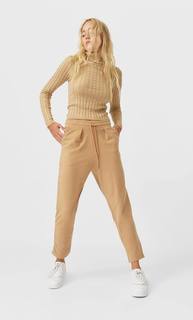 Stradivarius Свитер С Высоким Воротником И Косами Женская Коллекция Multicolor S