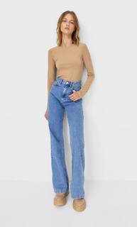 Stradivarius Топ С Вырезом Женская Коллекция Цвет Камня L