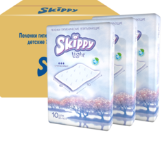 Гигиенические пеленки детские Skippy Light, р-р 60x90, 3x10 шт.