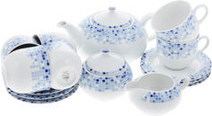 Чайный сервиз 6/9; "Opal", декор "Мозаика" Thun 1794