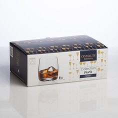 Стаканы для виски 290 мл 6 шт "Идеал Без декора" 005537 Crystalite Bohemia