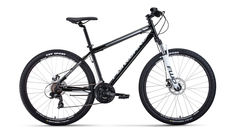 Горный велосипед хардтейл Forward Sporting 27,5 2.0 disc 2020 рост 17" черный/белый