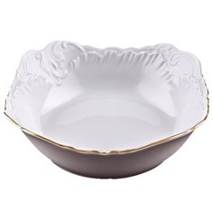 Салатник 17 см квадратный "Рококо Отводка золото" 109955 Cmielow