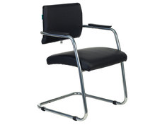 Офисный стул CH-271N Or-16 Иск. кожа черная/Зеркальный хром Бюрократ