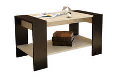 Журнальный стол Горизонт Квадро Венге/дуб, ЛДСП, коричневый, ДСП, Ламинированное, 12СЖВД