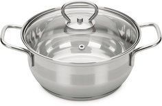 Кастрюля с крышкой OLIVIA 18х8.5см 2.0л Attribute Steel