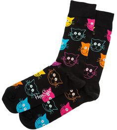 Носки мужские Happy Socks MJA01 9001 черные 36-40 EU