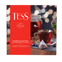 Подарочный набор Tess 9 видов чая и чайных напитков в пирамидках 45 пакетиков