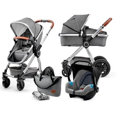 Коляска 3 в 1 Kinderkraft Veo Grey