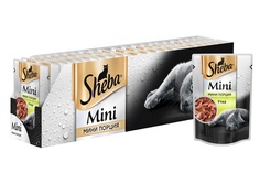 Влажный корм для кошек Sheba Mini c уткой, 33 шт по 50г