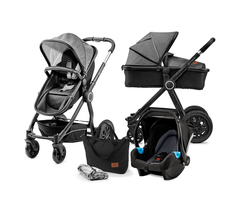 Коляска 3 в 1 Kinderkraft Veo Black/Grey