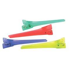 Зажим для волос Dewal цветной пластик 6 см 12 шт/уп