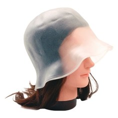 Шапочка Dewal для мелирования с крючком силикон белая