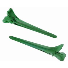 Зажим для волос Dewal металл 55 см 12 шт/уп Зеленый