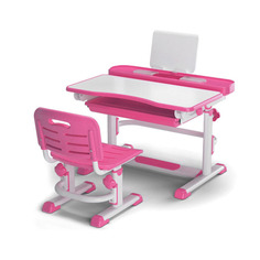 Комплект парта и стульчик Mealux BD-04 EVO-04 new, белый, розовый,